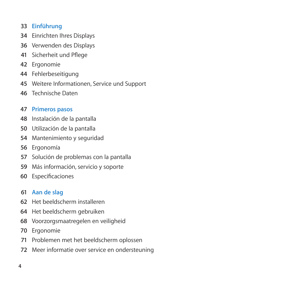 Apple LED Cinema Display (27-inch) User Manual | Page 4 / 104