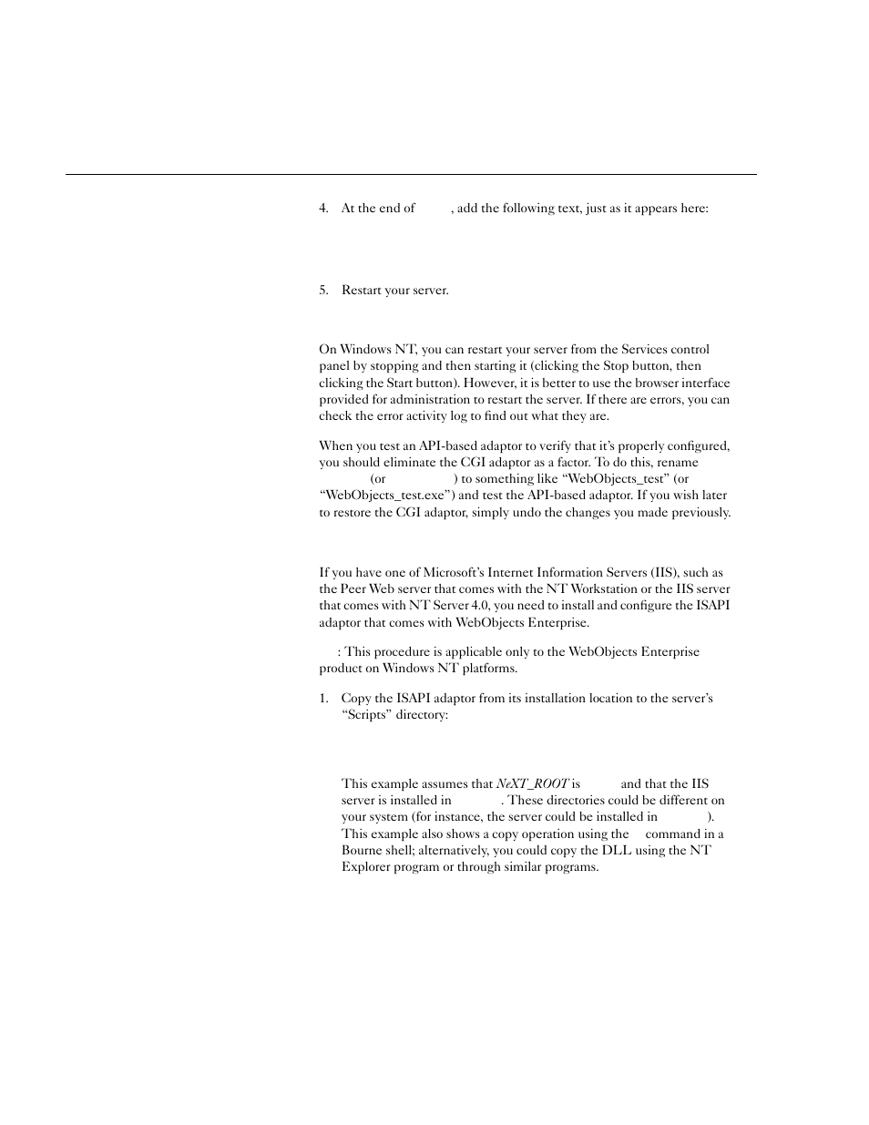 Installing and configuring the isapi adaptor | Apple WebObjects 3.5: Serving User Manual | Page 36 / 37