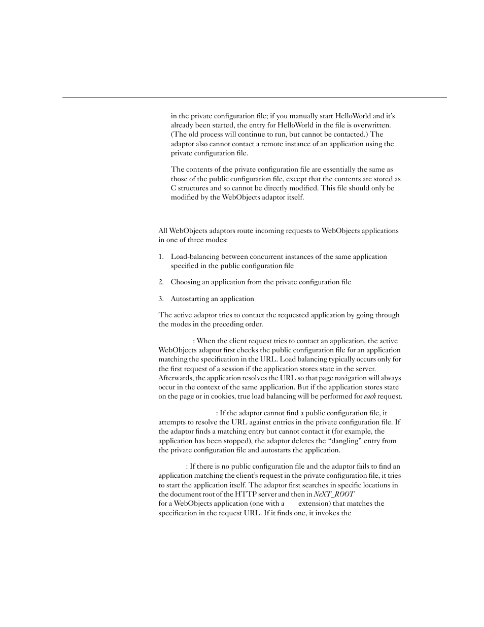 Adaptor modes | Apple WebObjects 3.5: Serving User Manual | Page 5 / 37
