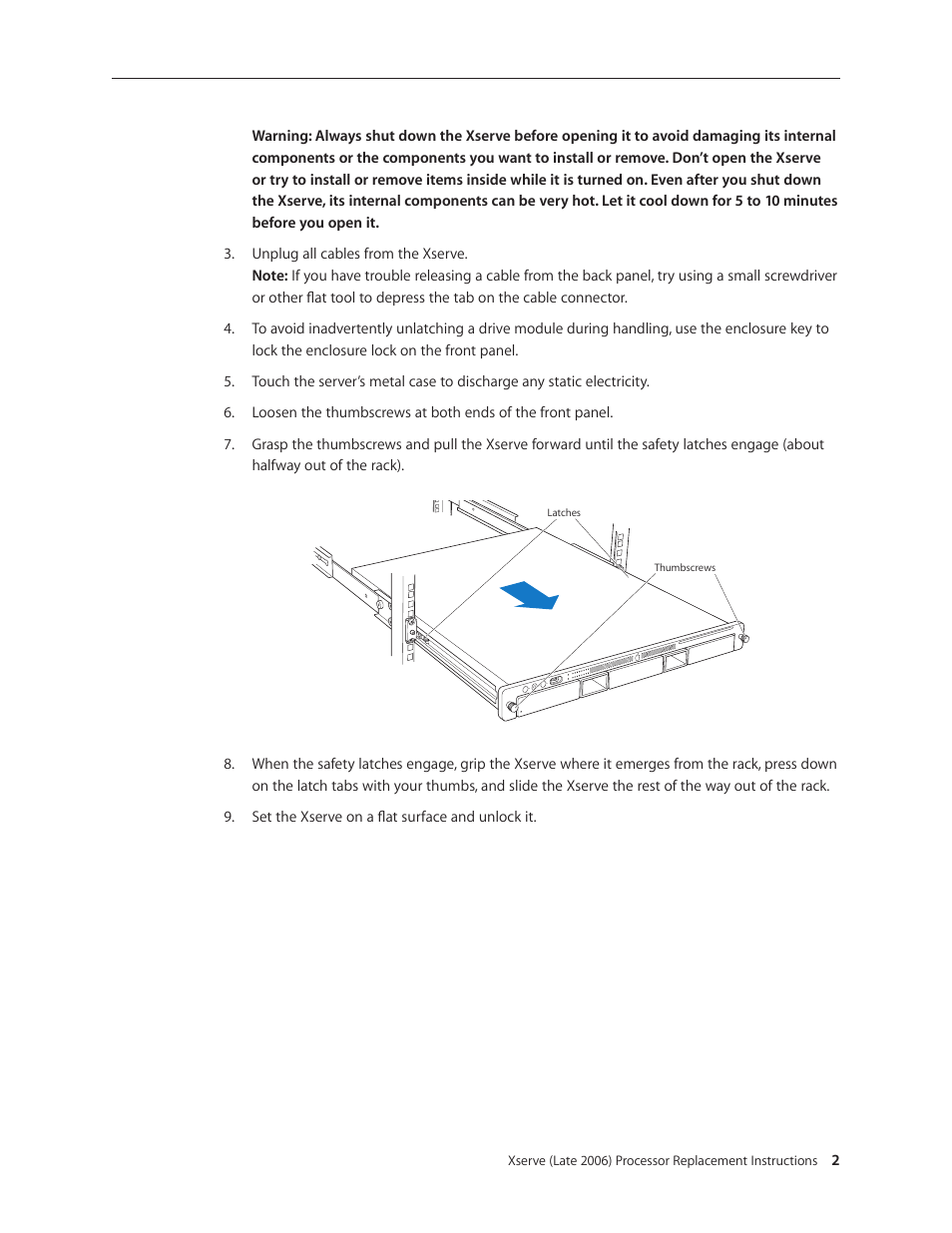 Apple Xserve Intel (Late 2006) DIY Procedure for Processor User Manual | Page 2 / 11