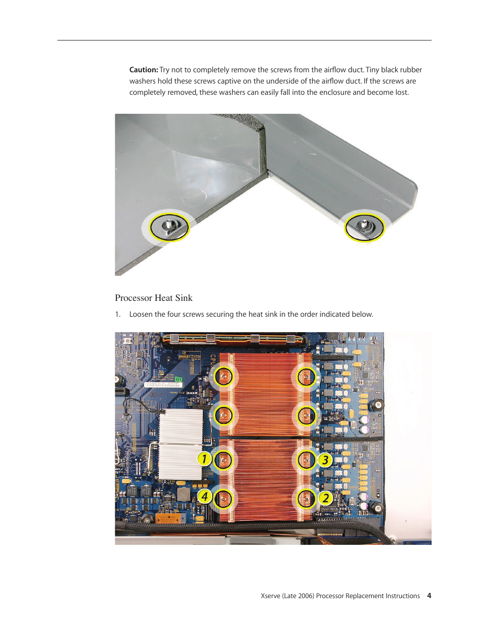 Apple Xserve Intel (Late 2006) DIY Procedure for Processor User Manual | Page 4 / 11