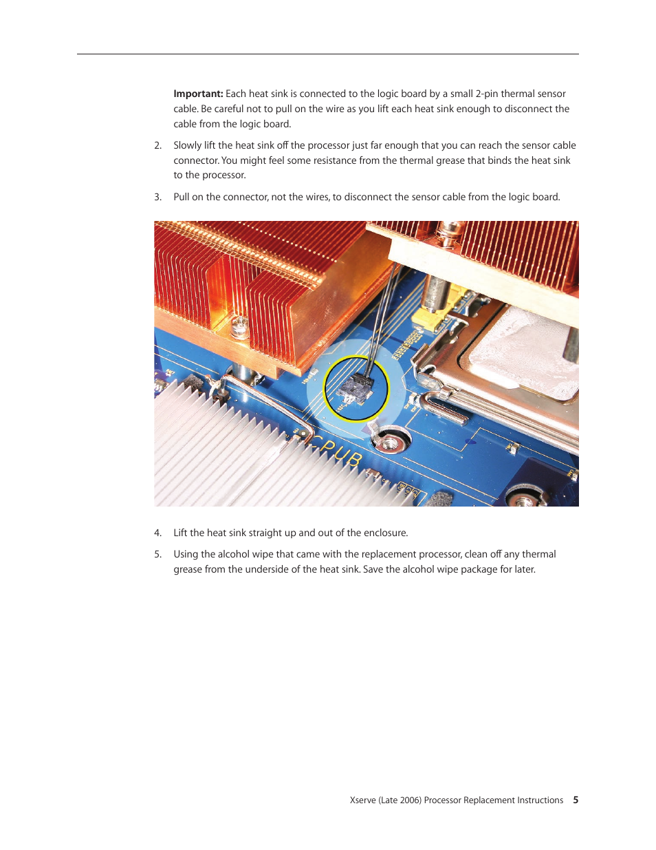 Apple Xserve Intel (Late 2006) DIY Procedure for Processor User Manual | Page 5 / 11