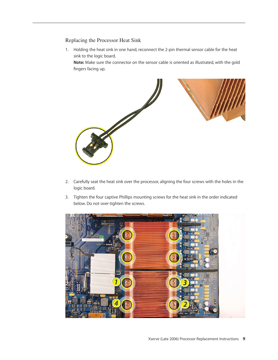 Apple Xserve Intel (Late 2006) DIY Procedure for Processor User Manual | Page 9 / 11