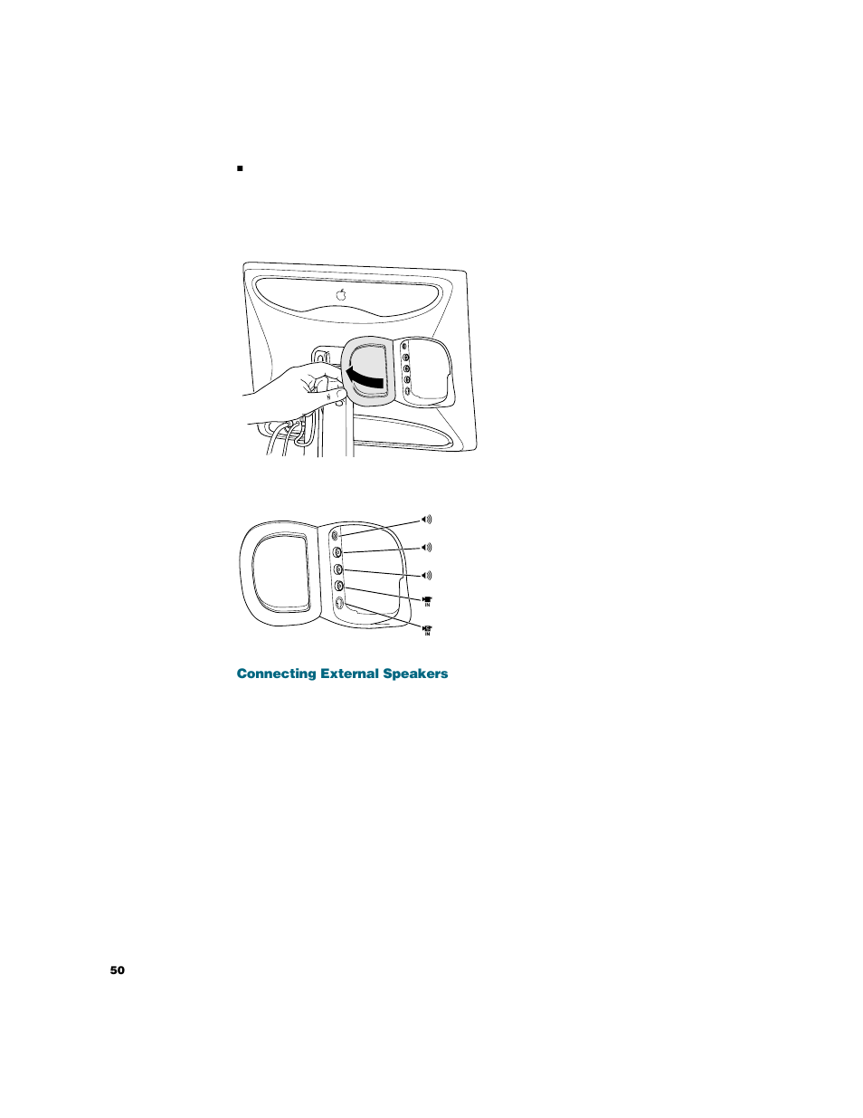 Connecting external speakers | Apple Studio Display User Manual | Page 50 / 68