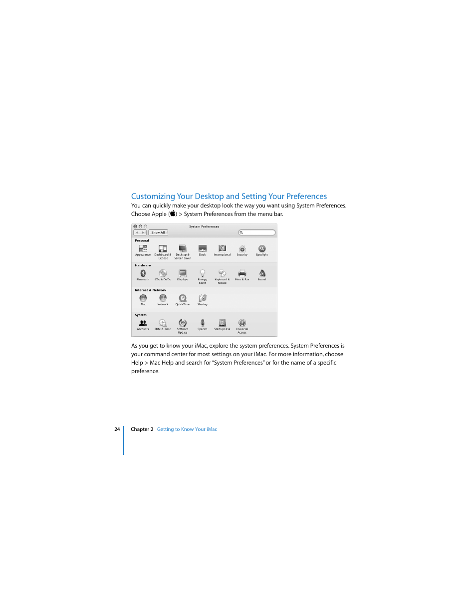 Apple iMac (Mid 2006) User Manual | Page 24 / 104