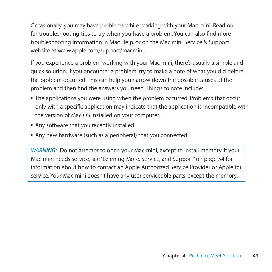 Apple Mac mini (Mid 2010) User Manual | Page 43 / 76