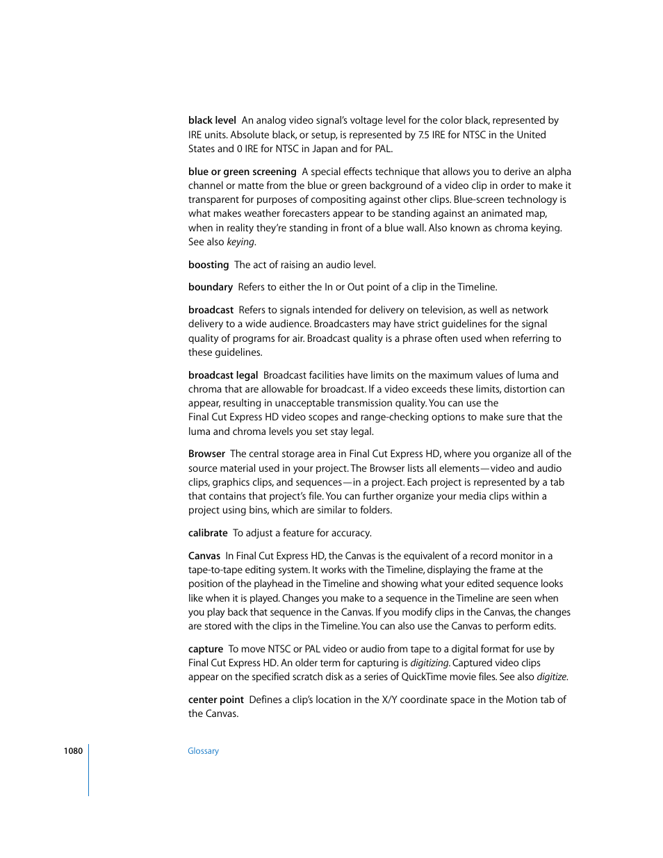 Apple Final Cut Express HD User Manual | Page 1080 / 1153