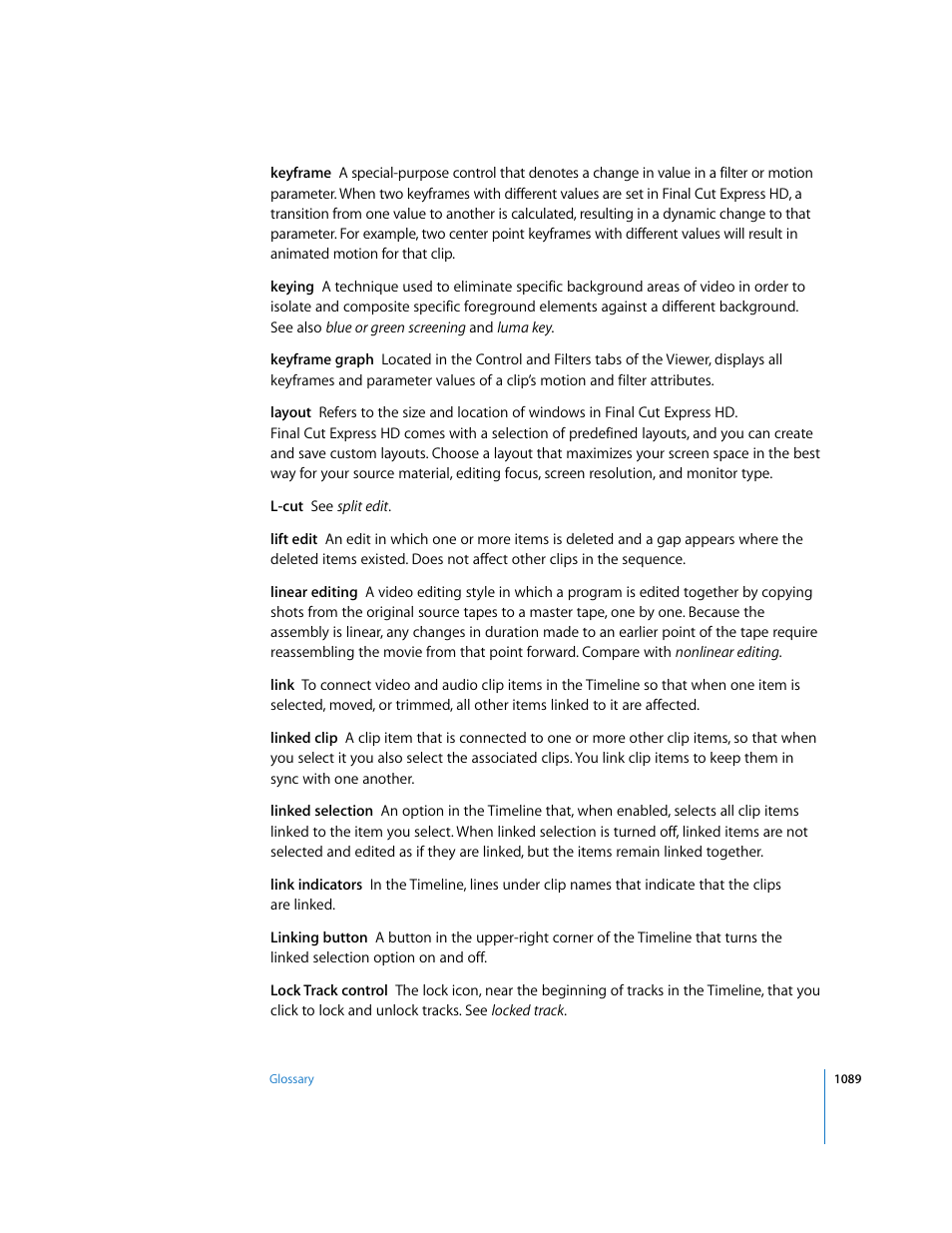 Apple Final Cut Express HD User Manual | Page 1089 / 1153