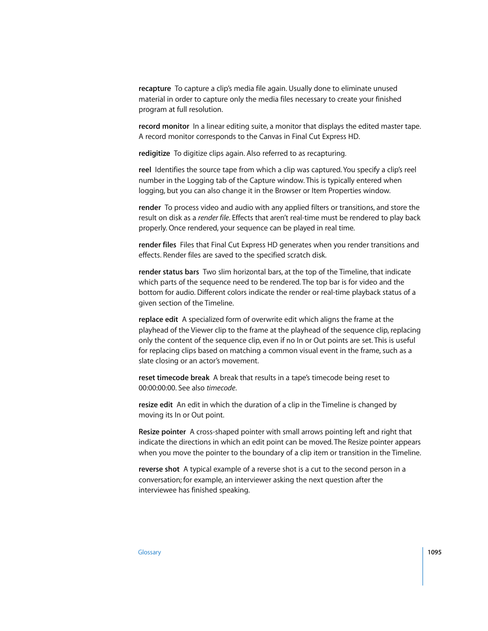 Apple Final Cut Express HD User Manual | Page 1095 / 1153