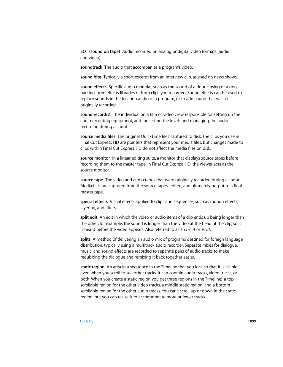 Apple Final Cut Express HD User Manual | Page 1099 / 1153