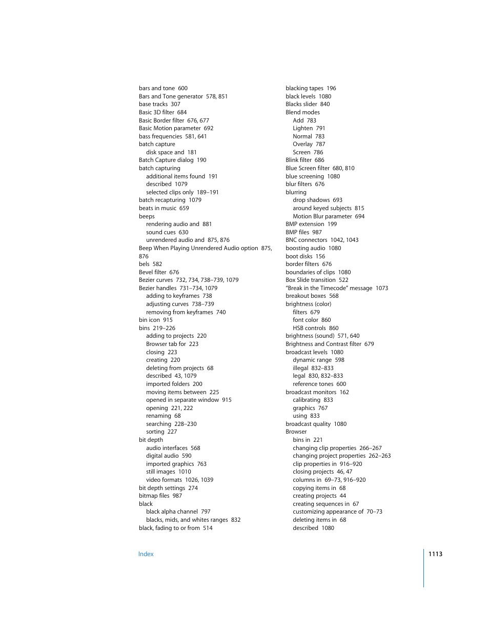 Apple Final Cut Express HD User Manual | Page 1113 / 1153