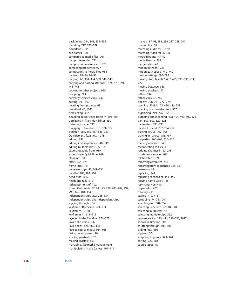 Apple Final Cut Express HD User Manual | Page 1116 / 1153