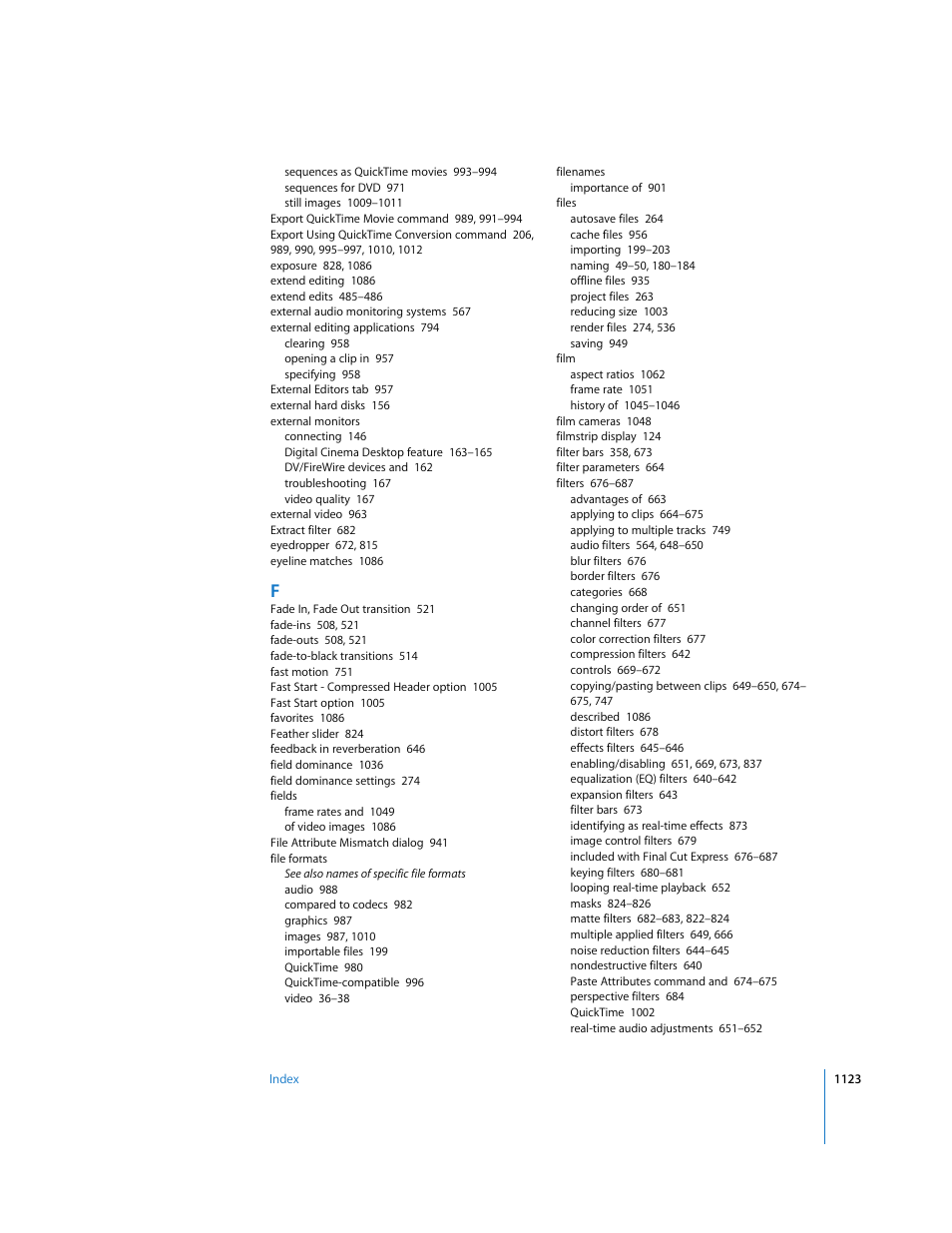 Apple Final Cut Express HD User Manual | Page 1123 / 1153