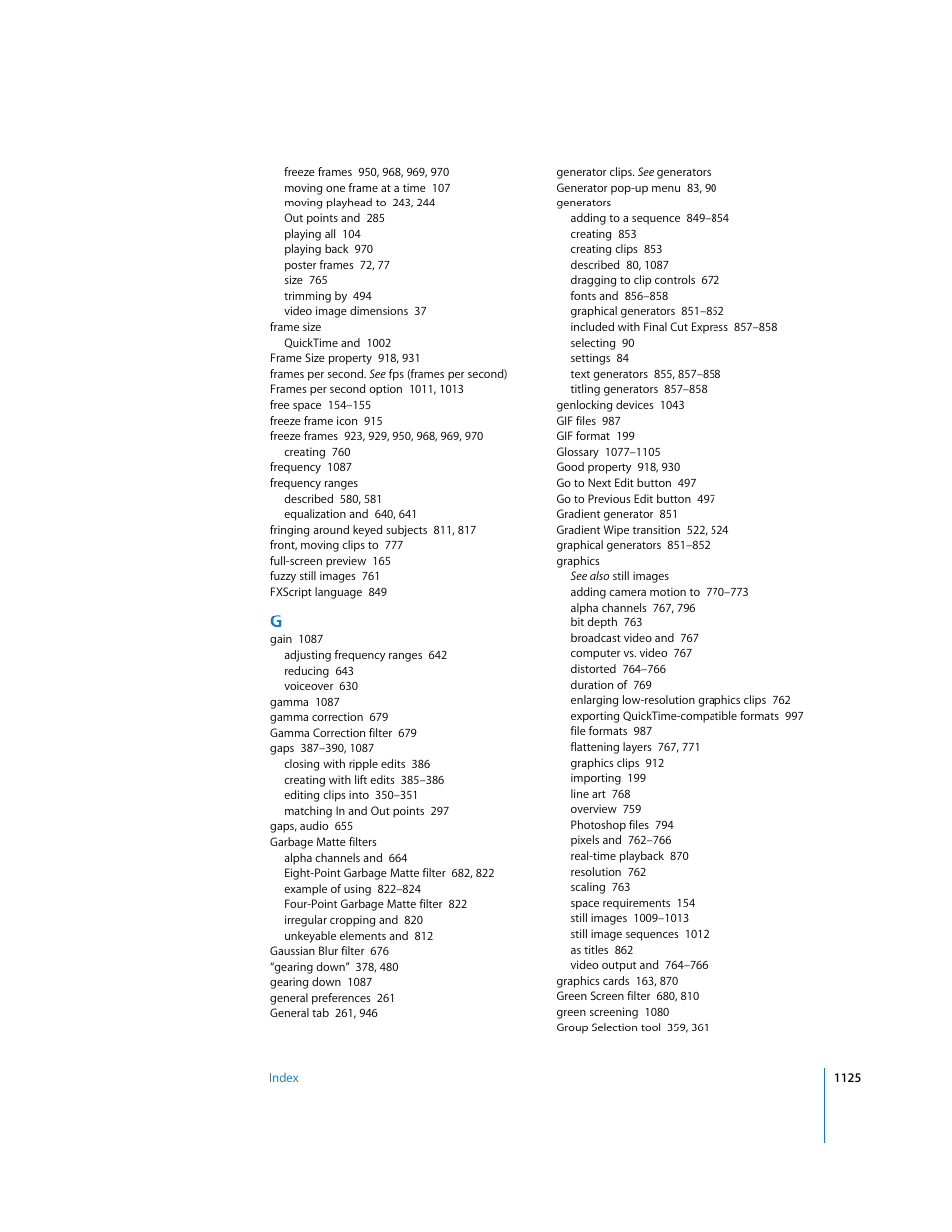 Apple Final Cut Express HD User Manual | Page 1125 / 1153