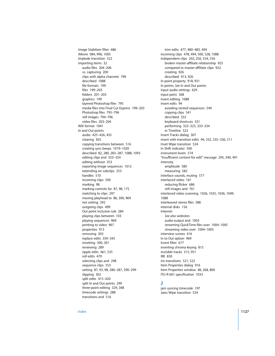 Apple Final Cut Express HD User Manual | Page 1127 / 1153