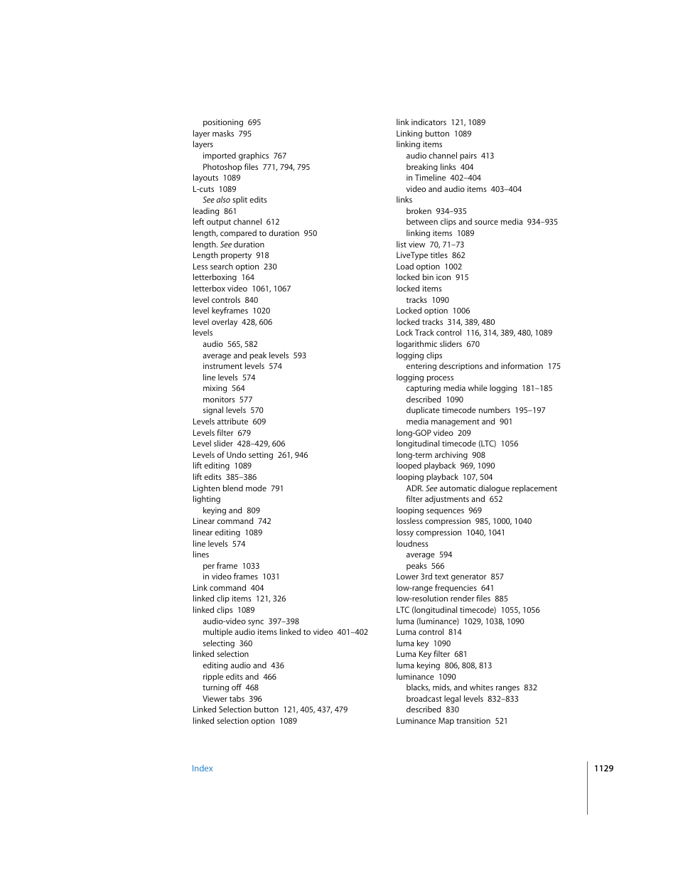 Apple Final Cut Express HD User Manual | Page 1129 / 1153