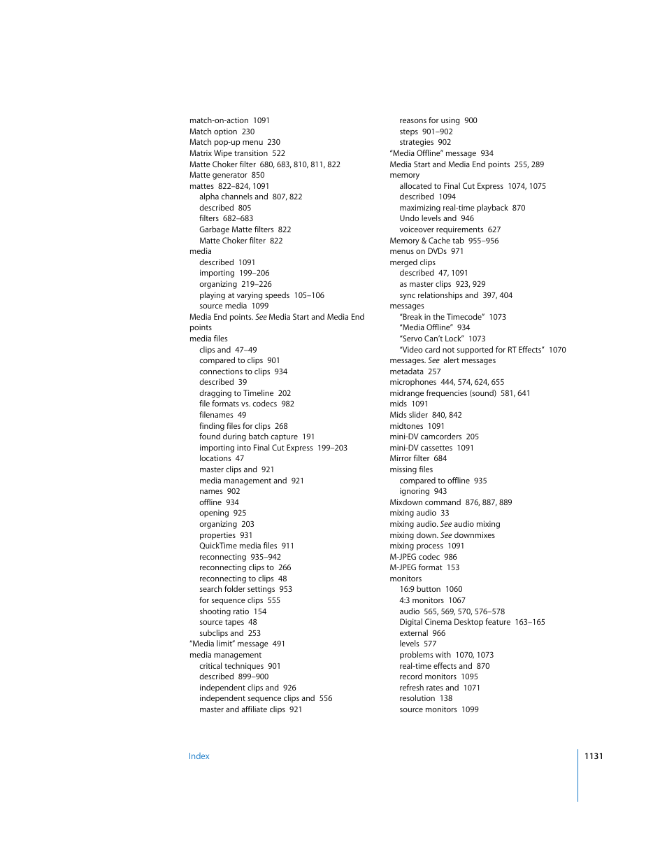 Apple Final Cut Express HD User Manual | Page 1131 / 1153
