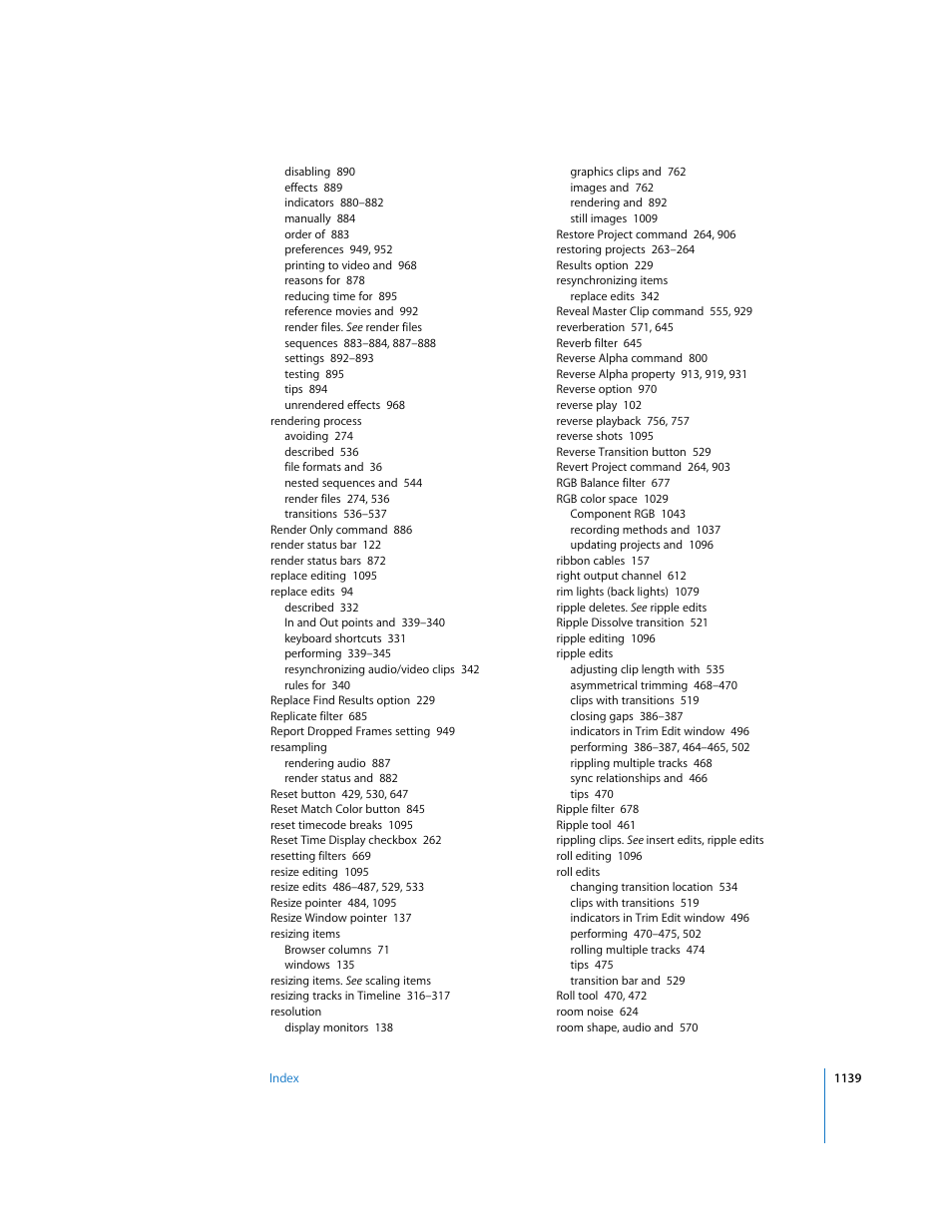 Apple Final Cut Express HD User Manual | Page 1139 / 1153