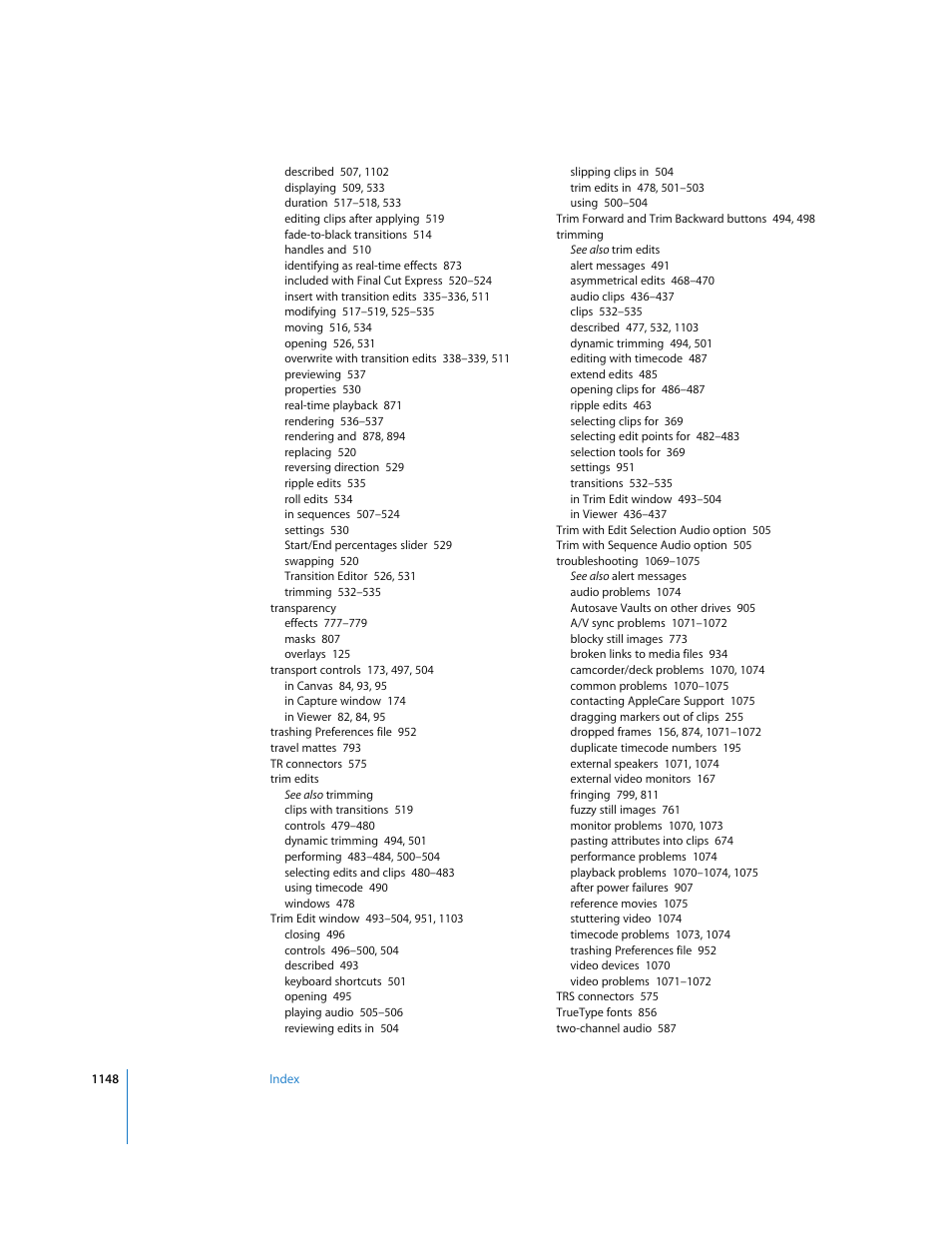 Apple Final Cut Express HD User Manual | Page 1148 / 1153