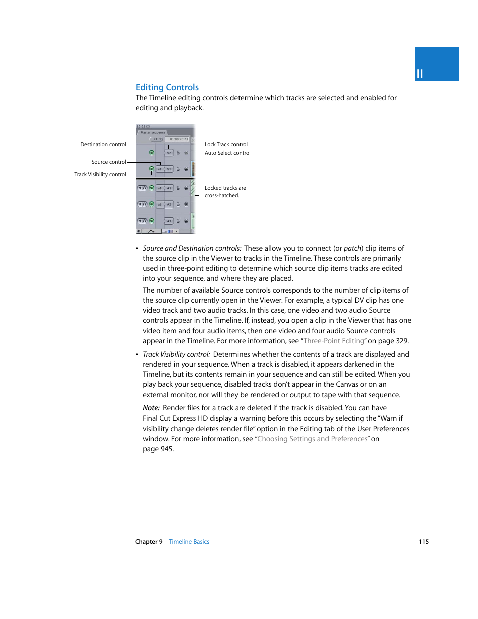 Editing controls | Apple Final Cut Express HD User Manual | Page 115 / 1153