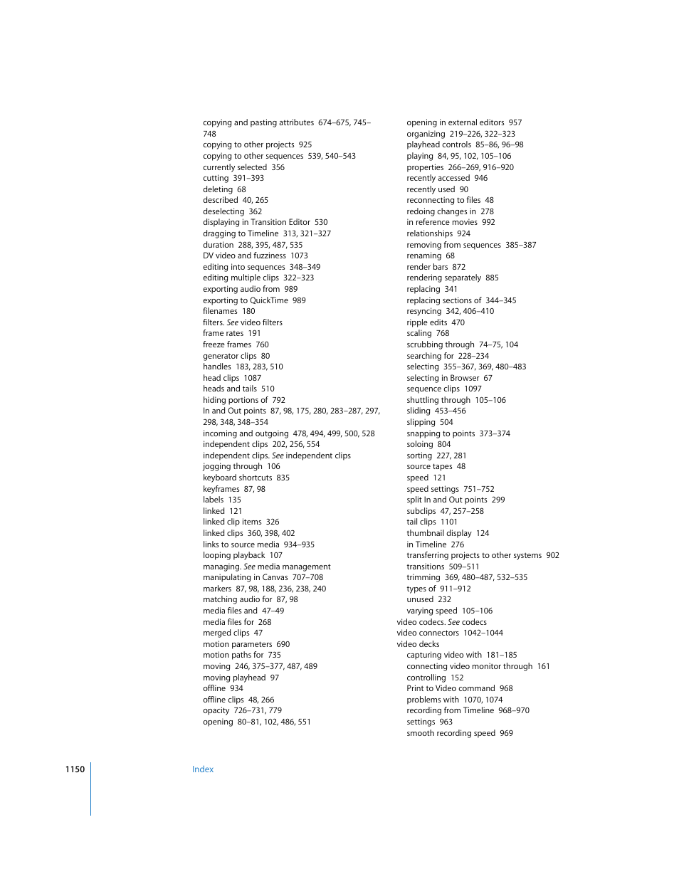 Apple Final Cut Express HD User Manual | Page 1150 / 1153