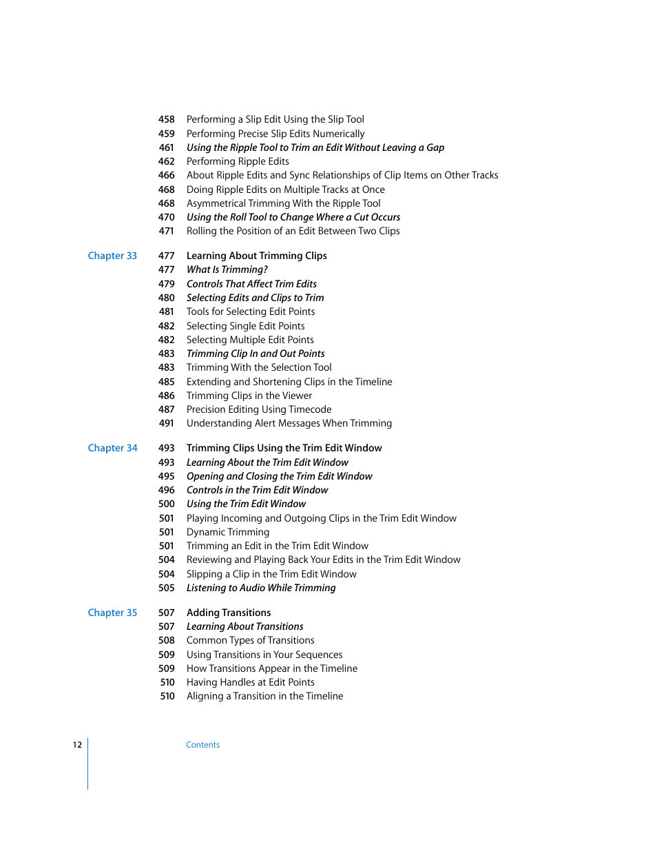 Apple Final Cut Express HD User Manual | Page 12 / 1153