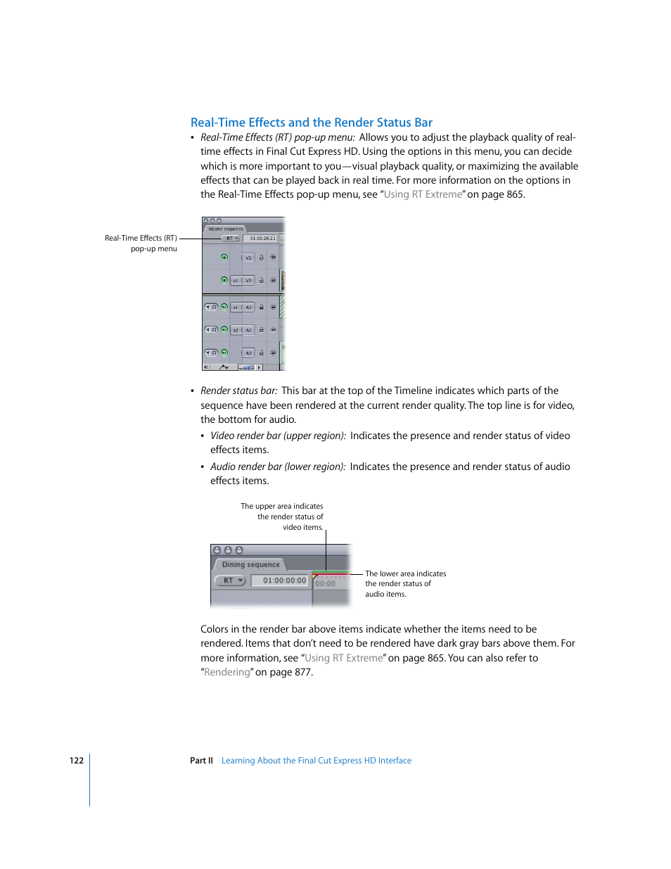 Real-time effects and the render status bar | Apple Final Cut Express HD User Manual | Page 122 / 1153