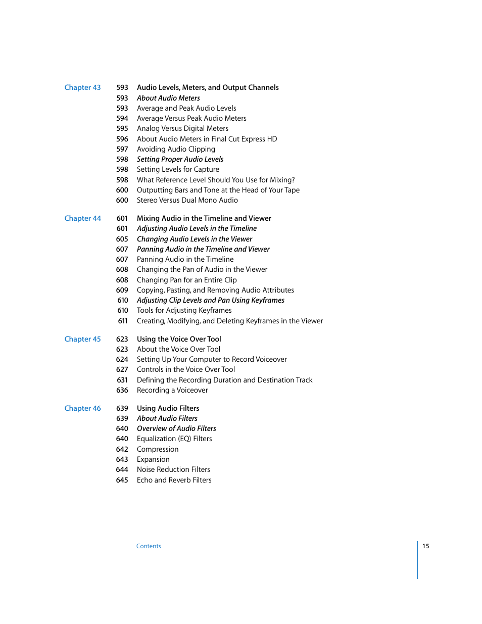 Apple Final Cut Express HD User Manual | Page 15 / 1153