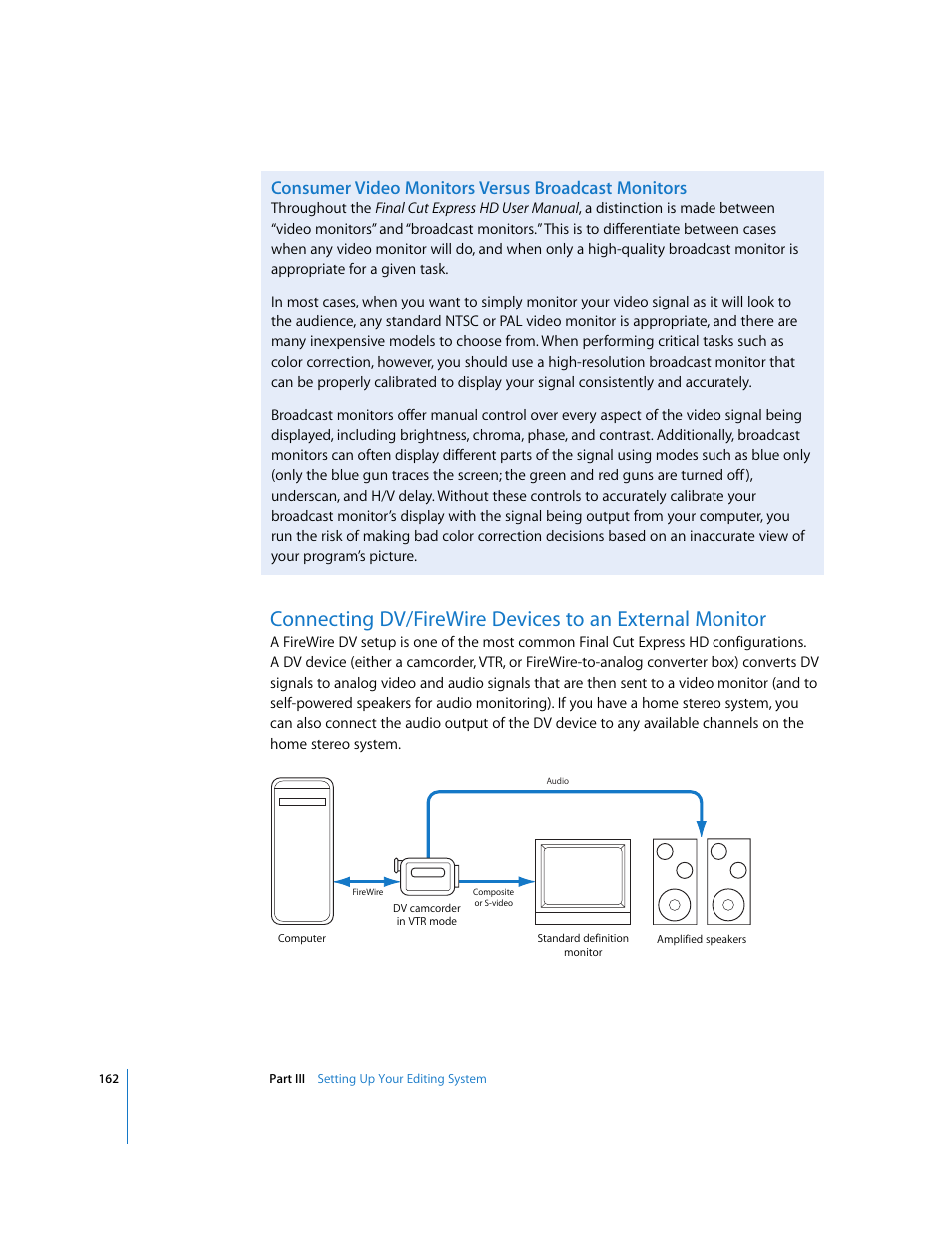 Consumer video monitors versus broadcast monitors, P. 162) | Apple Final Cut Express HD User Manual | Page 162 / 1153