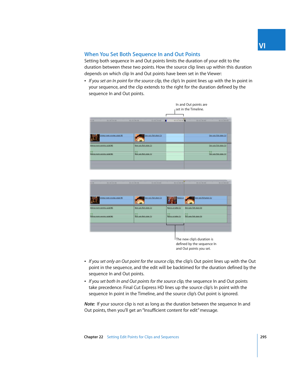 When you set both sequence in and out points | Apple Final Cut Express HD User Manual | Page 295 / 1153