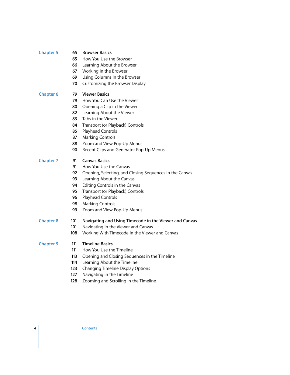 Apple Final Cut Express HD User Manual | Page 4 / 1153