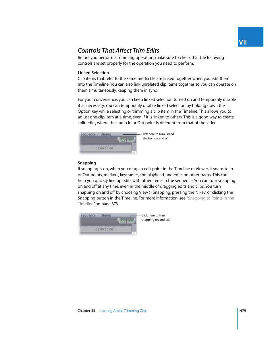 Controls that affect trim edits, P. 479) | Apple Final Cut Express HD User Manual | Page 479 / 1153