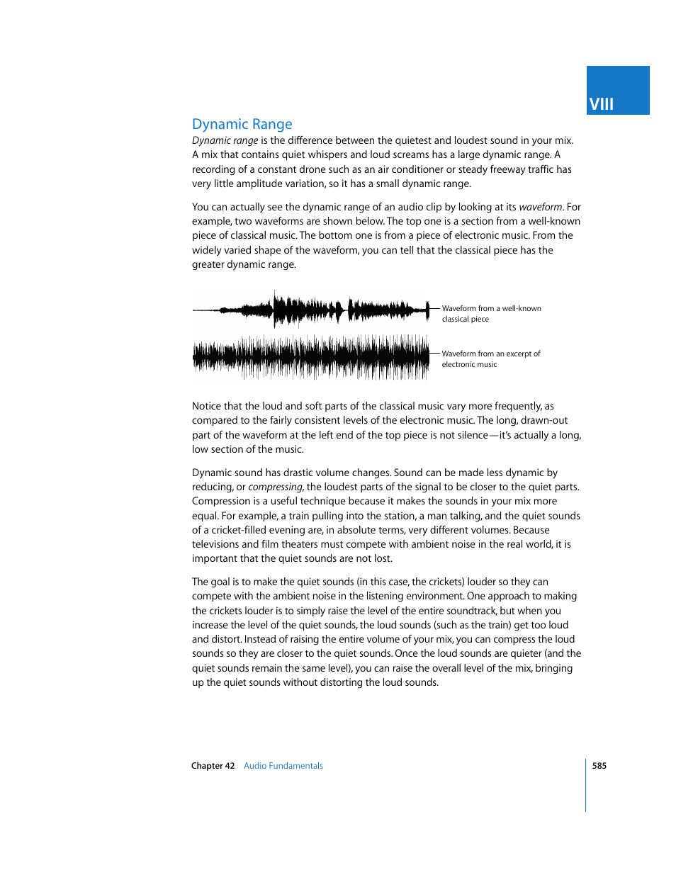 Dynamic range, Viii | Apple Final Cut Express HD User Manual | Page 585 / 1153