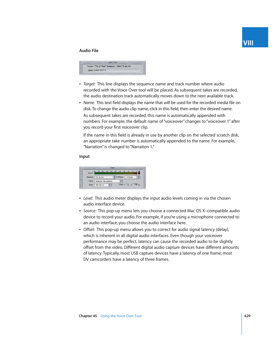 Viii | Apple Final Cut Express HD User Manual | Page 629 / 1153