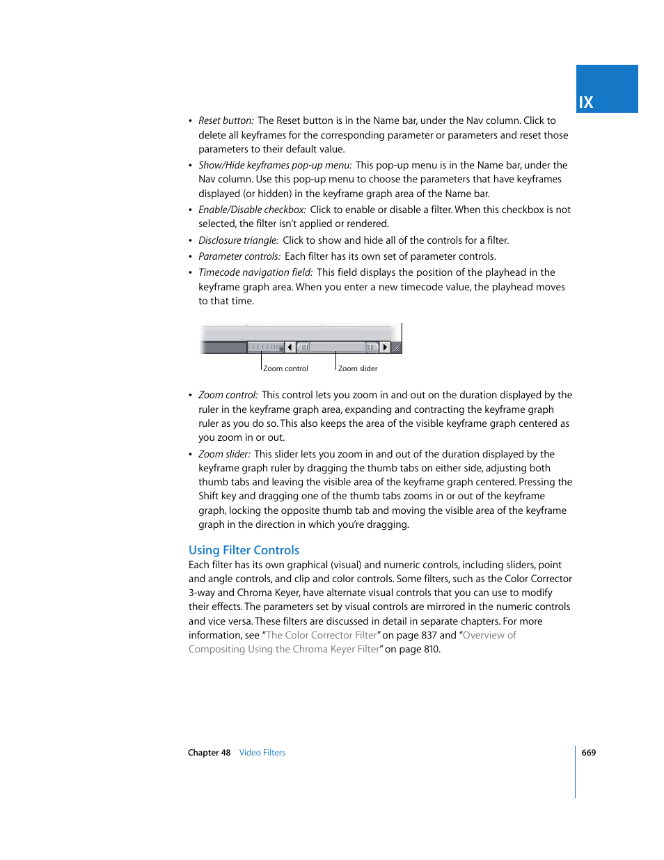 Using filter controls | Apple Final Cut Express HD User Manual | Page 669 / 1153