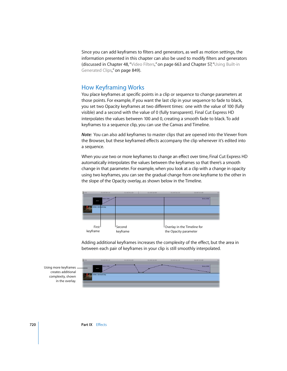 How keyframing works | Apple Final Cut Express HD User Manual | Page 720 / 1153