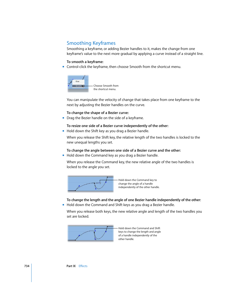 Smoothing keyframes | Apple Final Cut Express HD User Manual | Page 734 / 1153