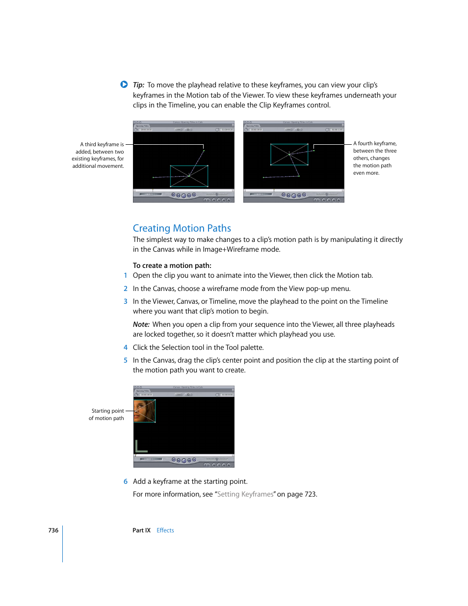 Creating motion paths | Apple Final Cut Express HD User Manual | Page 736 / 1153