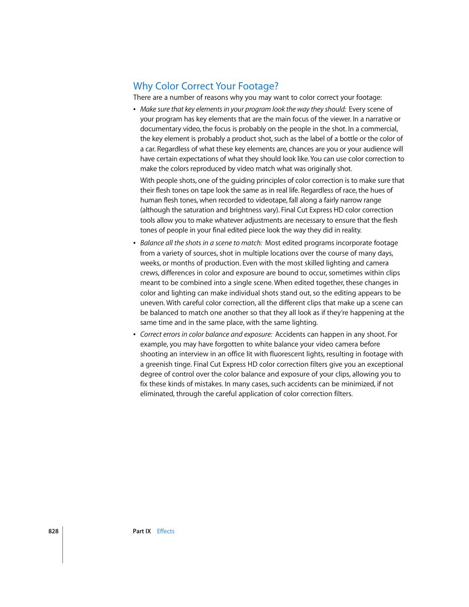 Why color correct your footage | Apple Final Cut Express HD User Manual | Page 828 / 1153