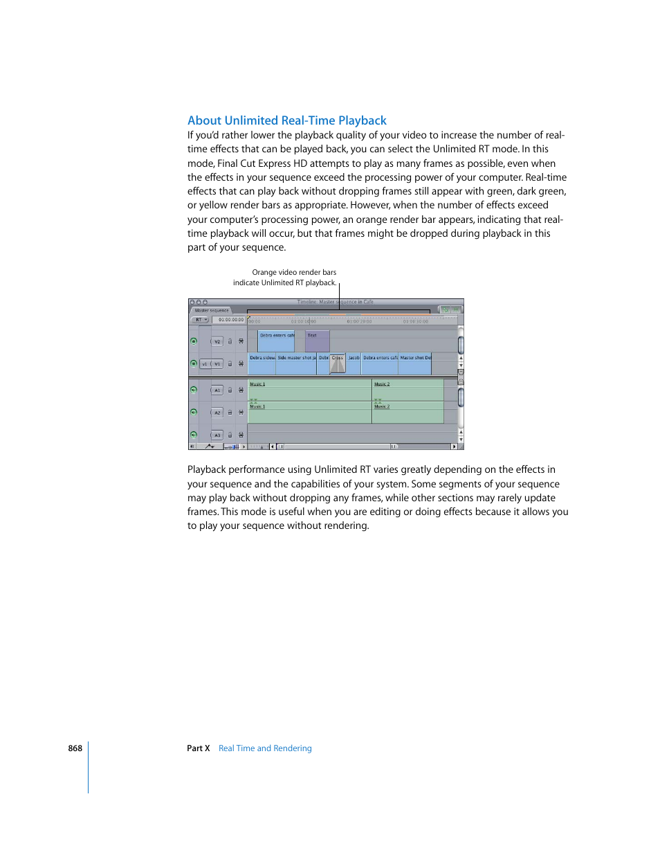 About unlimited real-time playback | Apple Final Cut Express HD User Manual | Page 868 / 1153