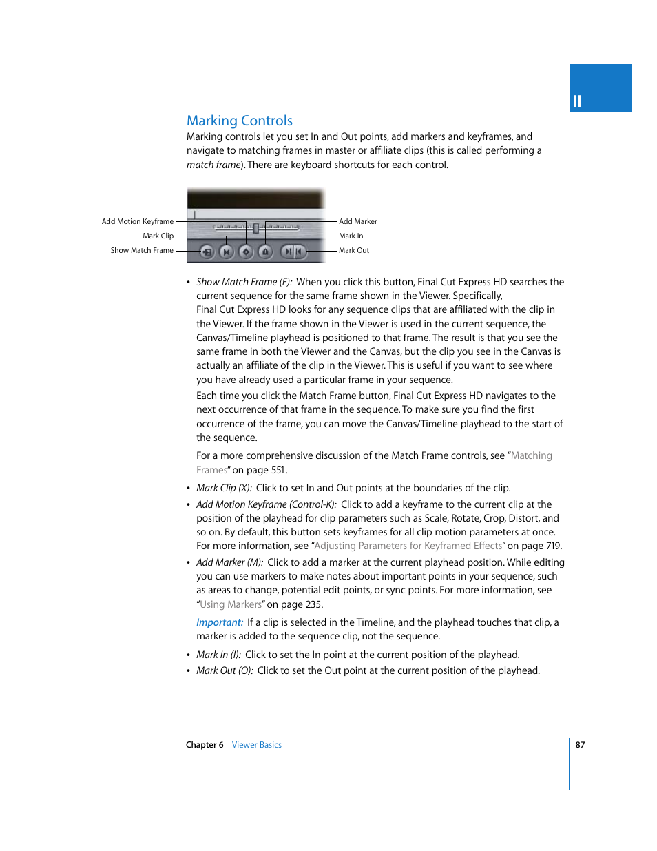 Marking controls, P. 87) | Apple Final Cut Express HD User Manual | Page 87 / 1153