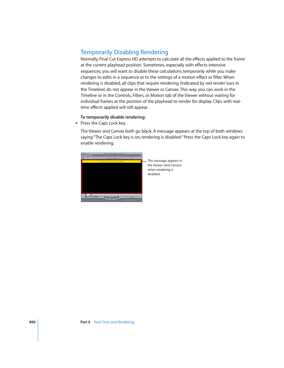 Temporarily disabling rendering | Apple Final Cut Express HD User Manual | Page 890 / 1153
