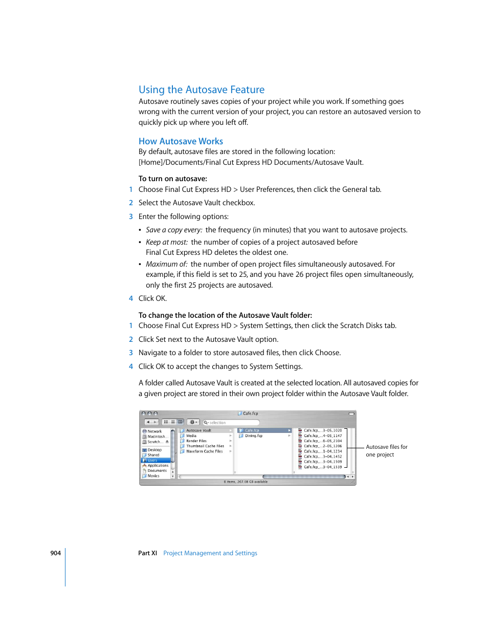 Using the autosave feature, How autosave works | Apple Final Cut Express HD User Manual | Page 904 / 1153