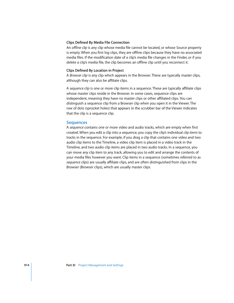Sequences | Apple Final Cut Express HD User Manual | Page 914 / 1153