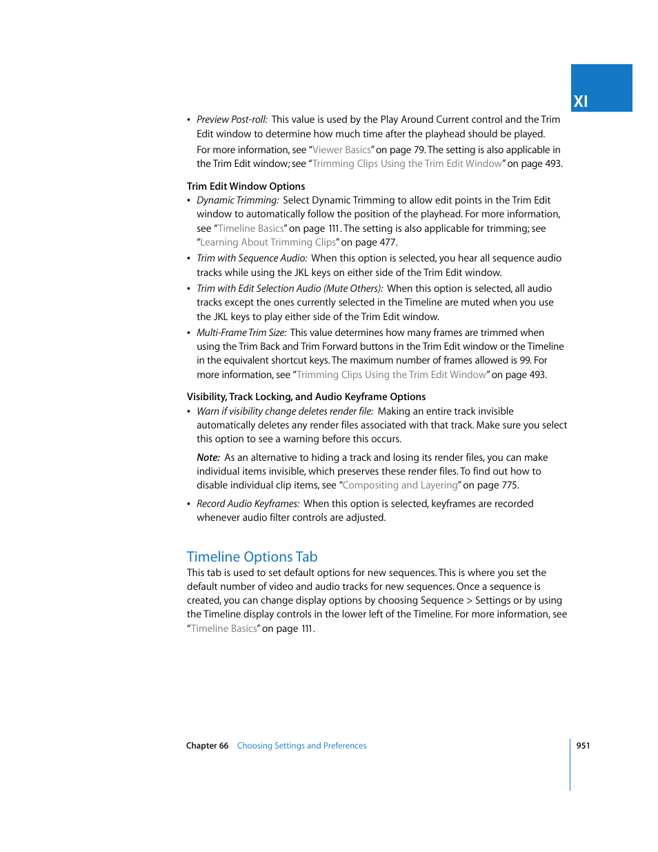 Timeline options tab, P. 951) | Apple Final Cut Express HD User Manual | Page 951 / 1153