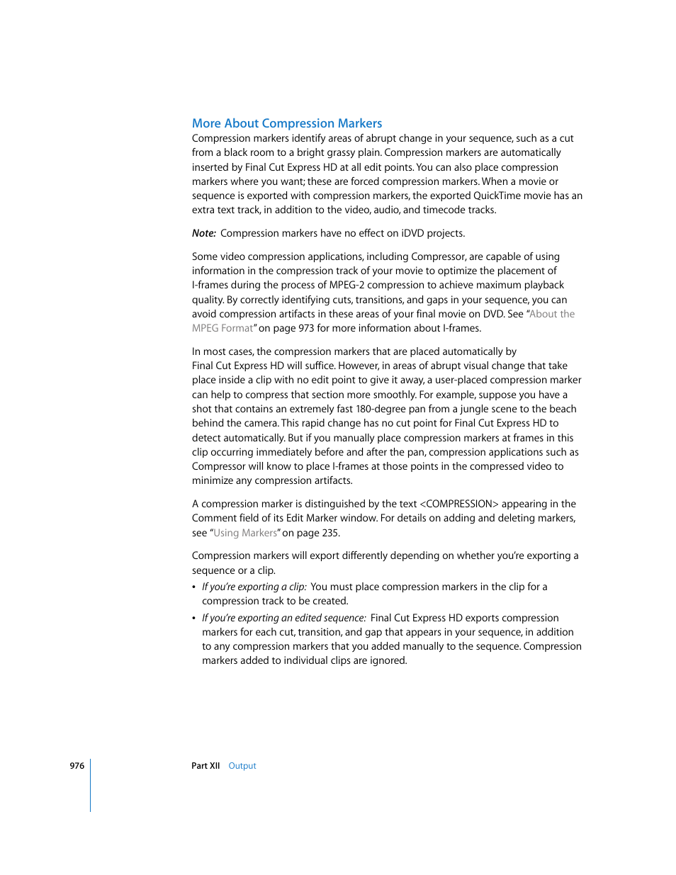 More about compression markers, More about, Compression markers | Apple Final Cut Express HD User Manual | Page 976 / 1153