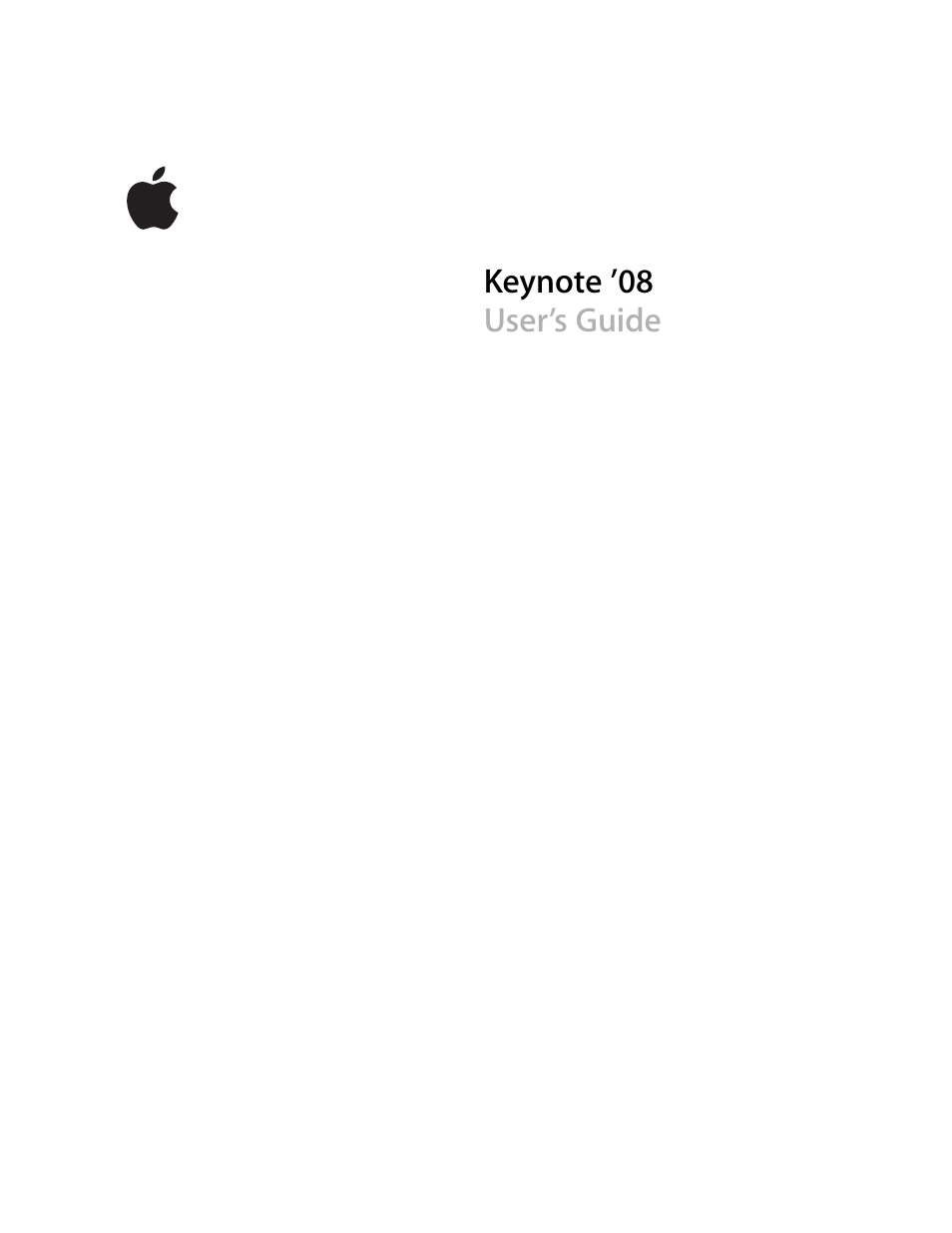 Apple Keynote '08 User Manual | 204 pages