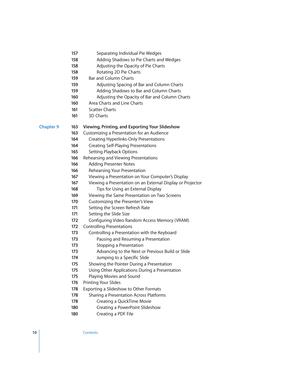Apple Keynote '08 User Manual | Page 10 / 204