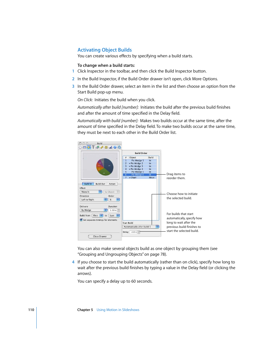 Activating object builds | Apple Keynote '08 User Manual | Page 110 / 204