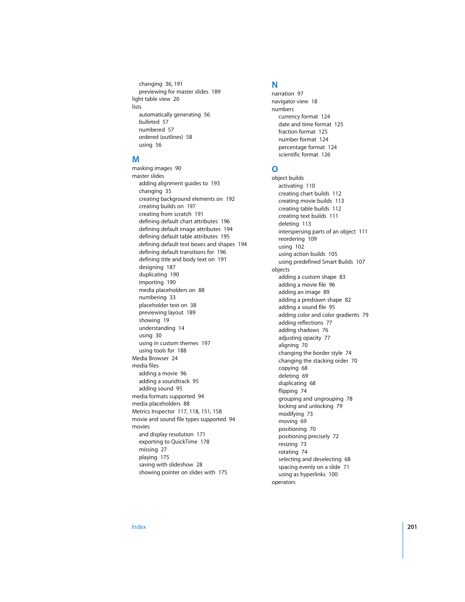 Apple Keynote '08 User Manual | Page 201 / 204